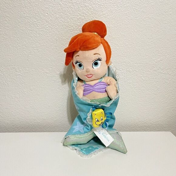 Disney Parks Disney Babies Ariel in a Blanket Plush Doll The Little Mermaid - Picture 1 of 13
